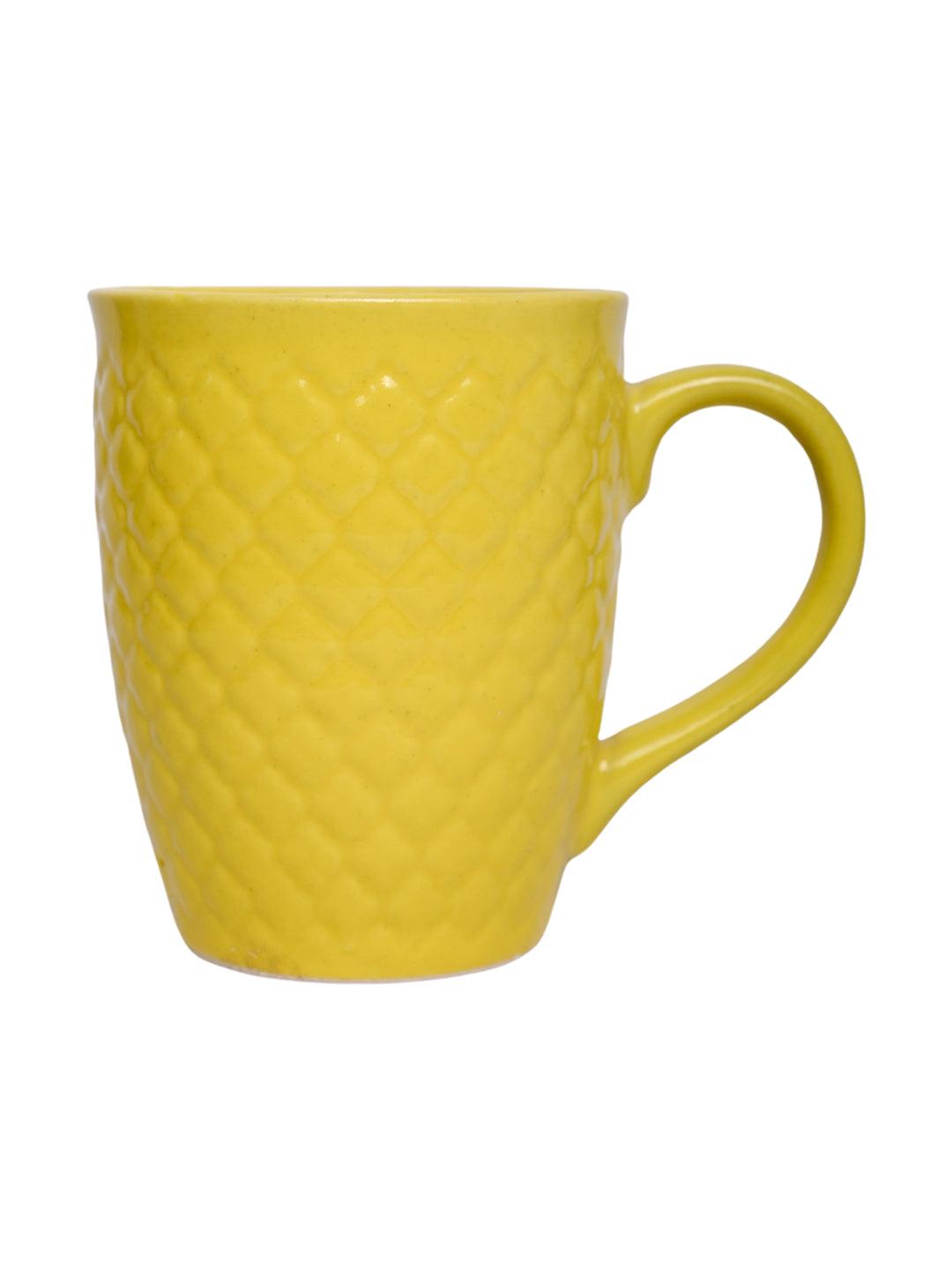 VON CASA Ceramic Coffee Mug - 320 Ml, Yellow - MARKET 99