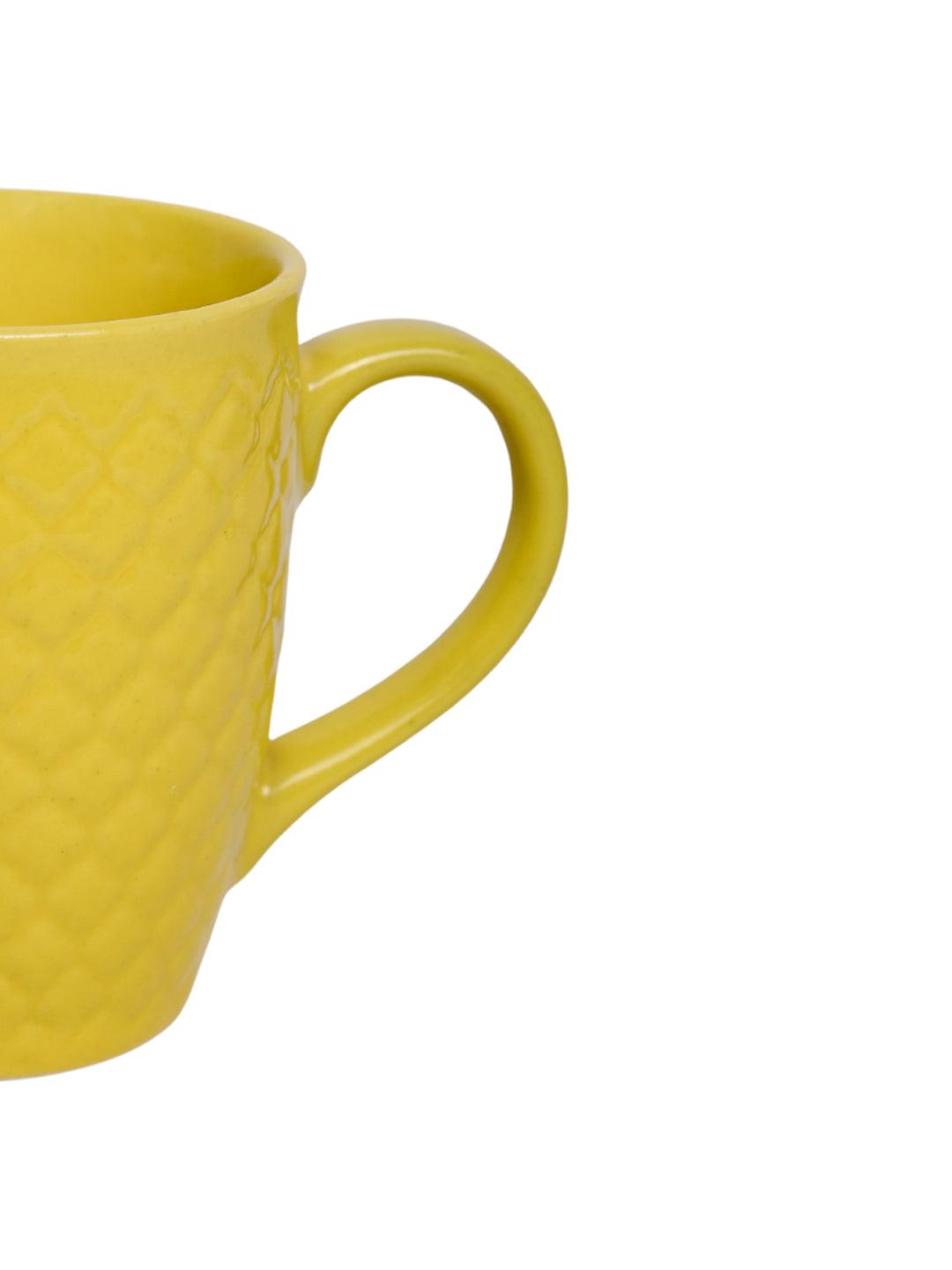 VON CASA Ceramic Coffee Mug - 320 Ml, Yellow - MARKET 99