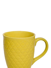 VON CASA Ceramic Coffee Mug - 320 Ml, Yellow - MARKET 99