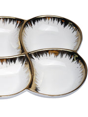 VON CASA Golden Edge White Dish - MARKET 99