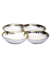 VON CASA Golden Edge White Dish - MARKET 99