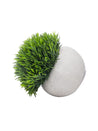 VON CASA Green Grass Artificial Potted Plant - Stone Finish - MARKET 99