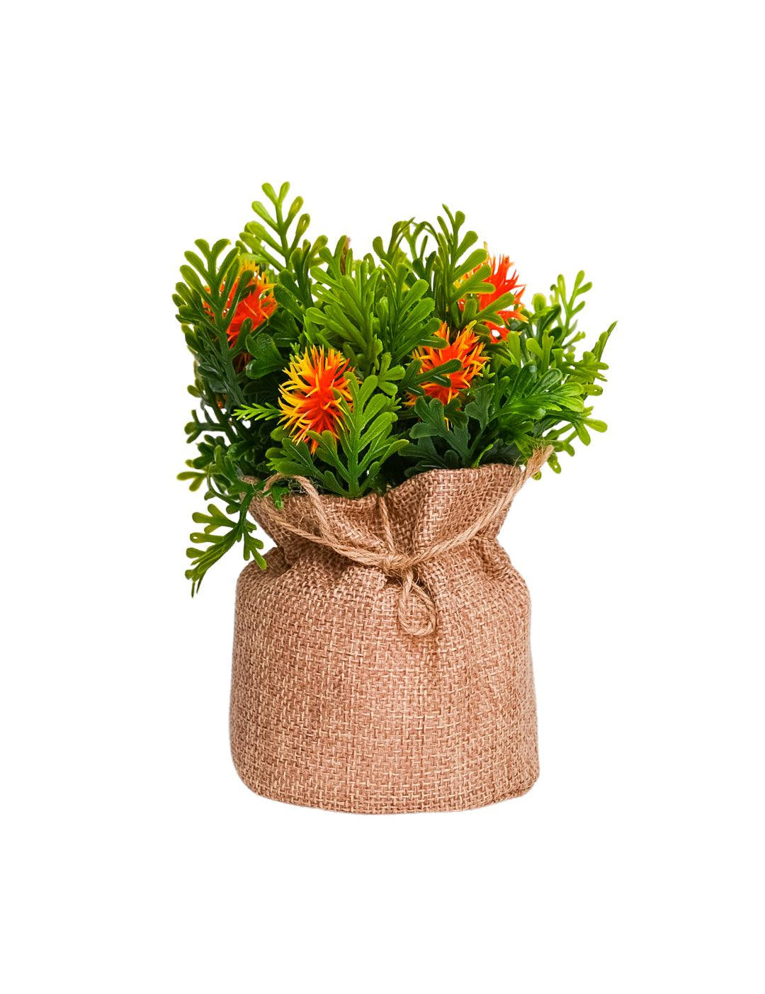 VON CASA Red Artificial Potted Plant - Knitted - MARKET 99