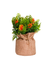 VON CASA Red Artificial Potted Plant - Knitted - MARKET 99