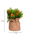 VON CASA Red Artificial Potted Plant - Knitted - MARKET 99