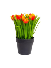 VON CASA Red Lily Artificial Potted Plant - MARKET 99