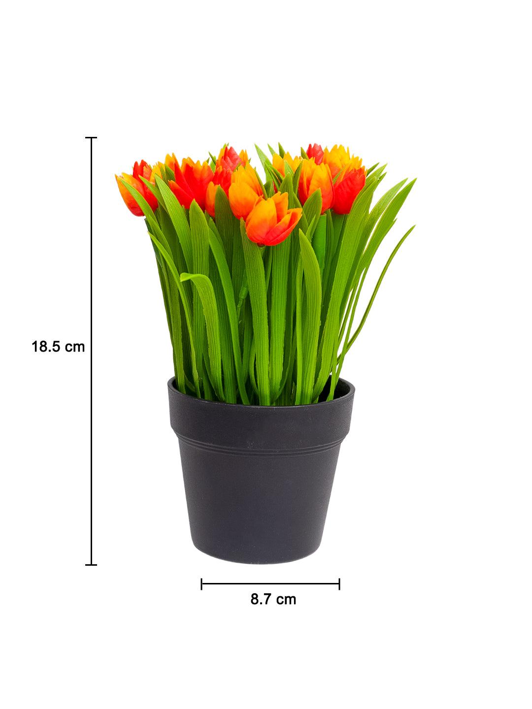 VON CASA Red Lily Artificial Potted Plant - MARKET 99