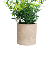 VON CASA White Artificial Potted Plant - Stone Finish - MARKET 99