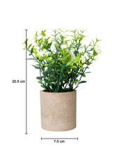 VON CASA White Artificial Potted Plant - Stone Finish - MARKET 99