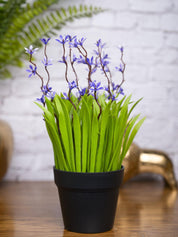 VON CASA White Flower Decorative Artificial Potted Plant - MARKET 99