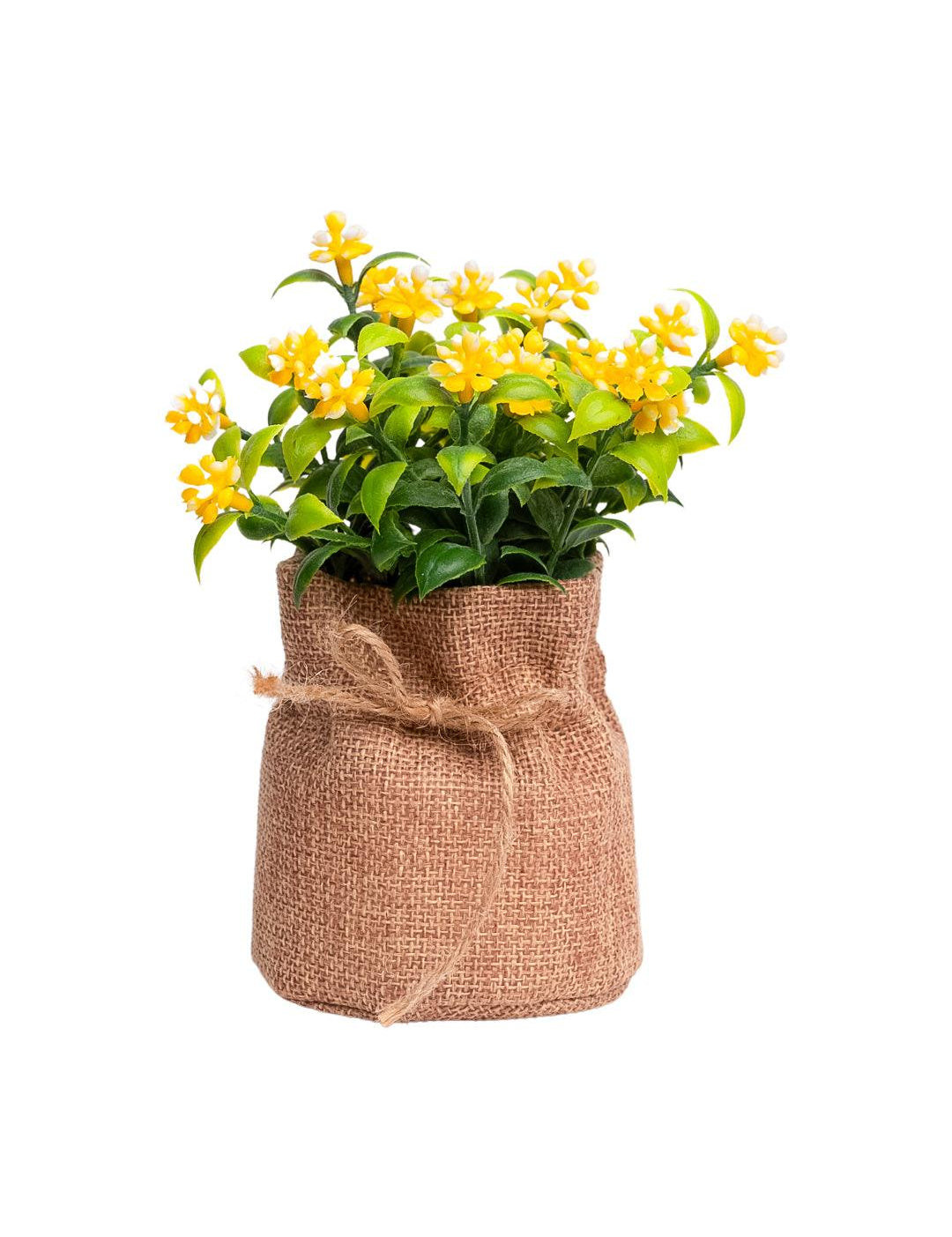 VON CASA Yellow Artificial Potted Plant - Knitted - MARKET 99