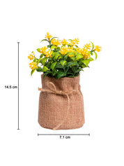 VON CASA Yellow Artificial Potted Plant - Knitted - MARKET 99