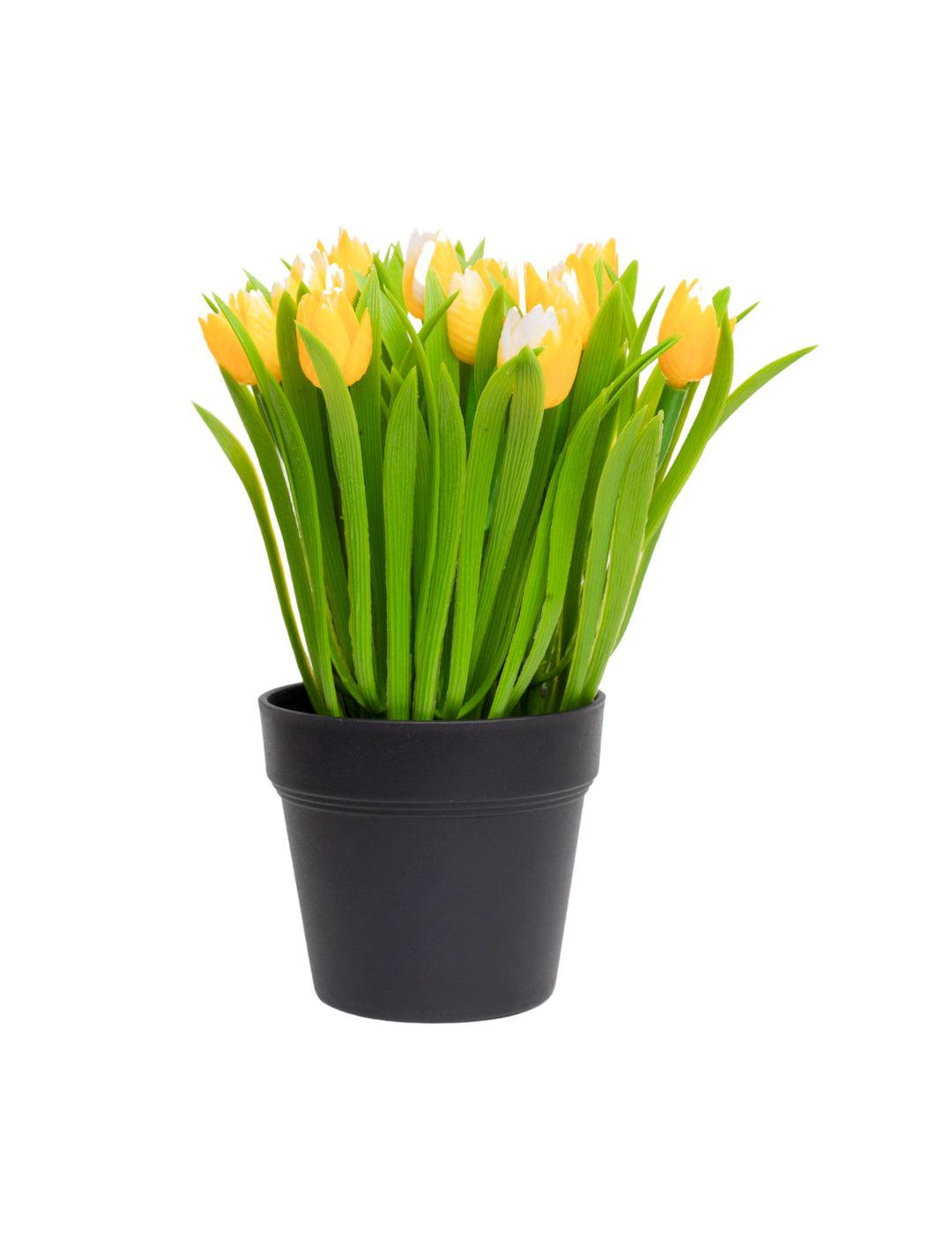 VON CASA Yellow Lily Artificial Potted Plant - MARKET 99