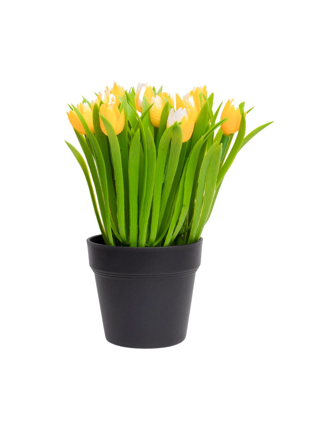 VON CASA Yellow Lily Artificial Potted Plant - MARKET 99