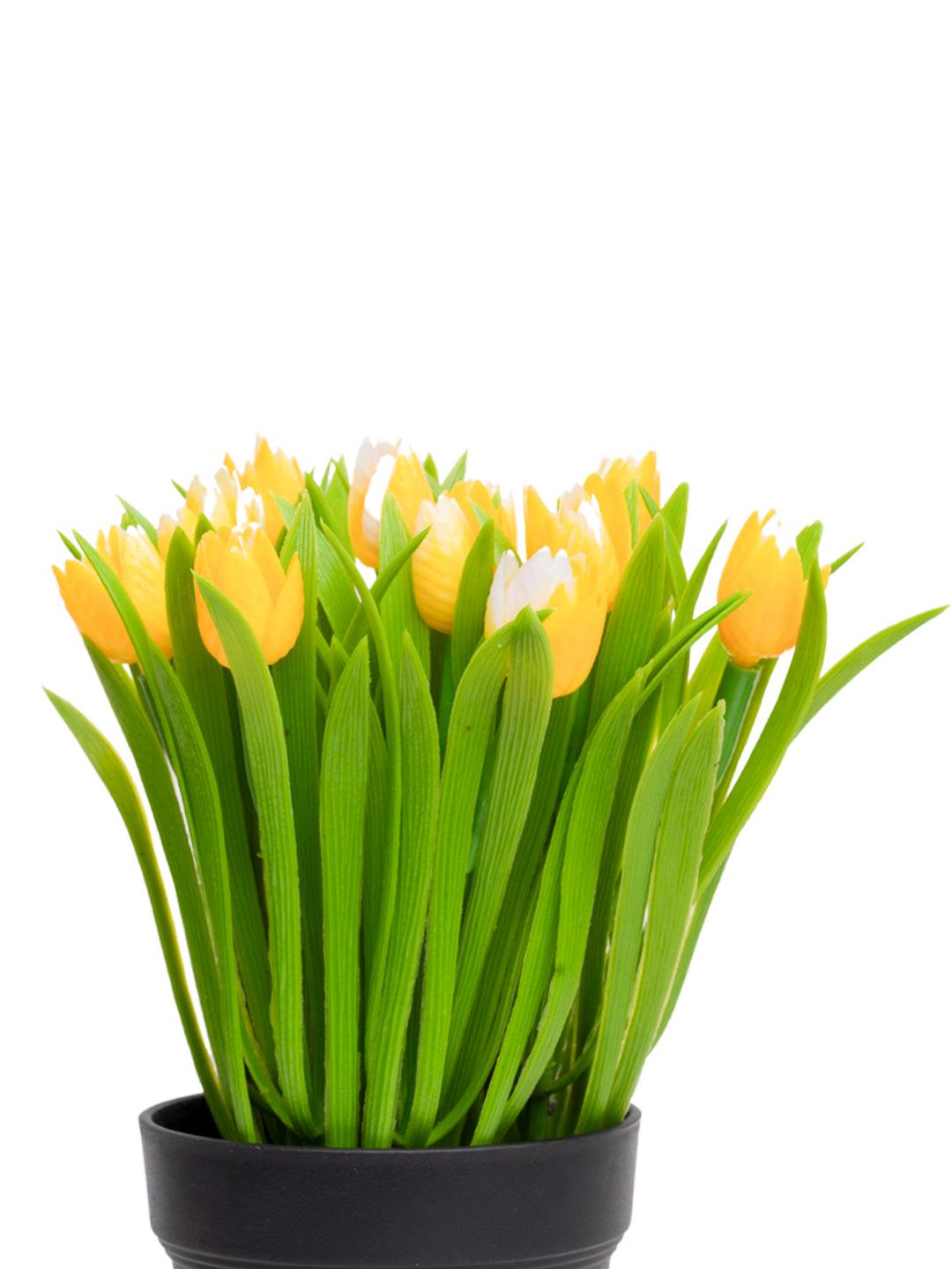 VON CASA Yellow Lily Artificial Potted Plant - MARKET 99