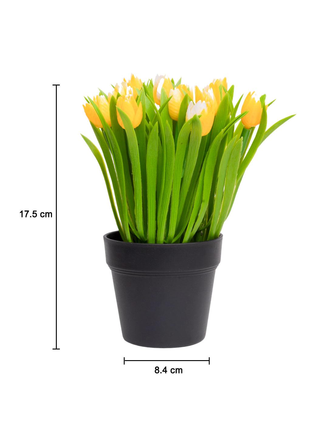 VON CASA Yellow Lily Artificial Potted Plant - MARKET 99