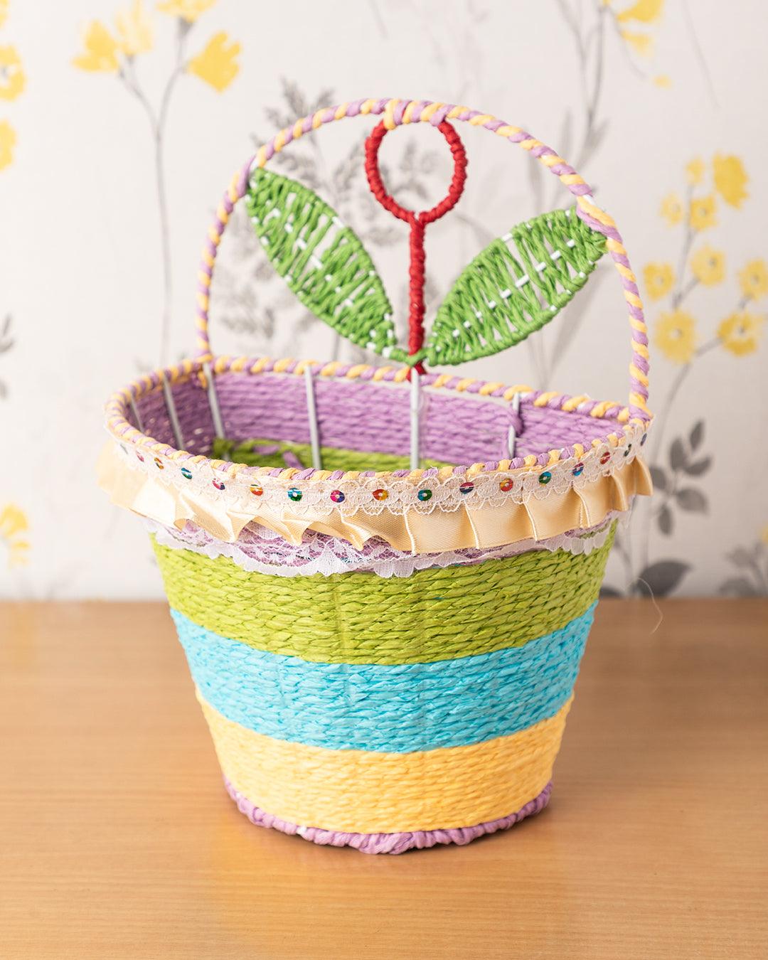 Wall Hanging Basket, Multicolour, Paper - MARKET 99