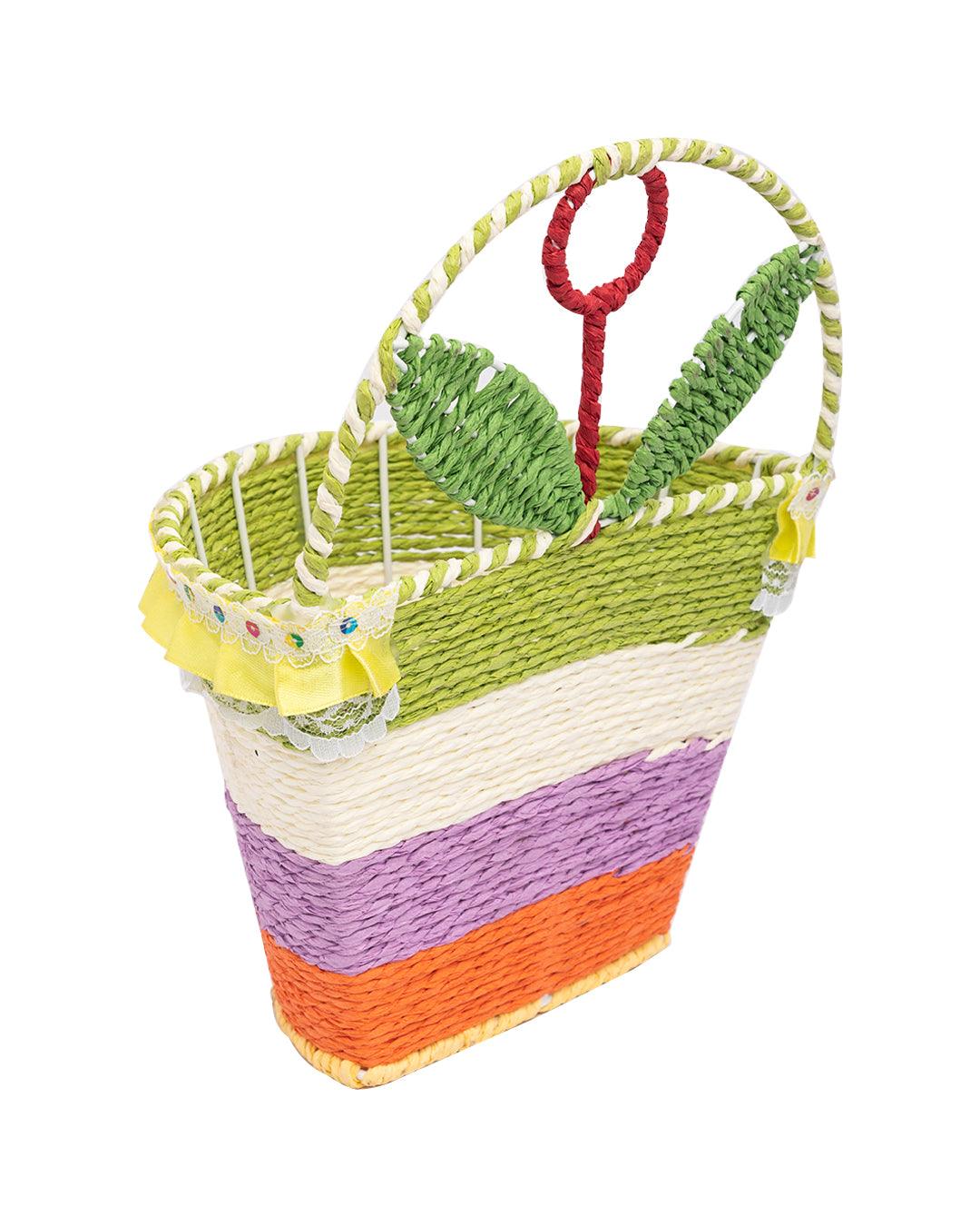Wall Hanging Basket, Multicolour, Paper - MARKET 99