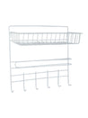 Wall Mounted Kitchen Shelf Storage Rack With Hooks - MARKET 99