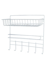 Wall Mounted Kitchen Shelf Storage Rack With Hooks - MARKET 99