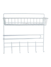 Wall Mounted Kitchen Shelf Storage Rack With Hooks - MARKET 99