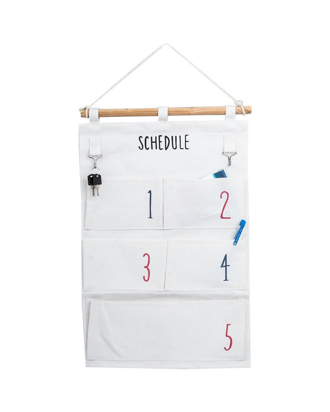 Wall Organizer, White, Canvas - MARKET 99