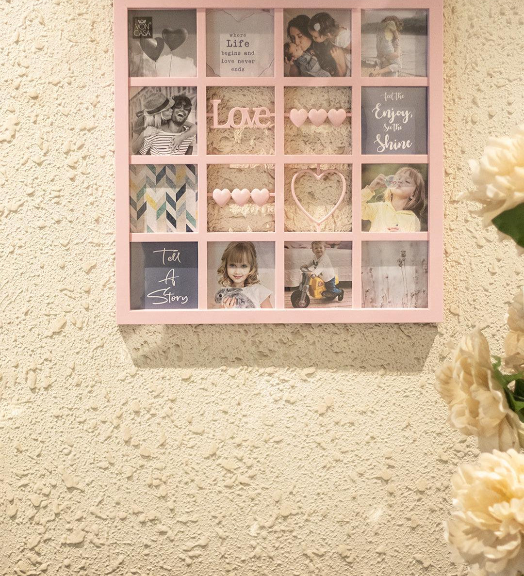 Wall Photo Frame - 16 X 16 Inch (Light Pink) - MARKET 99