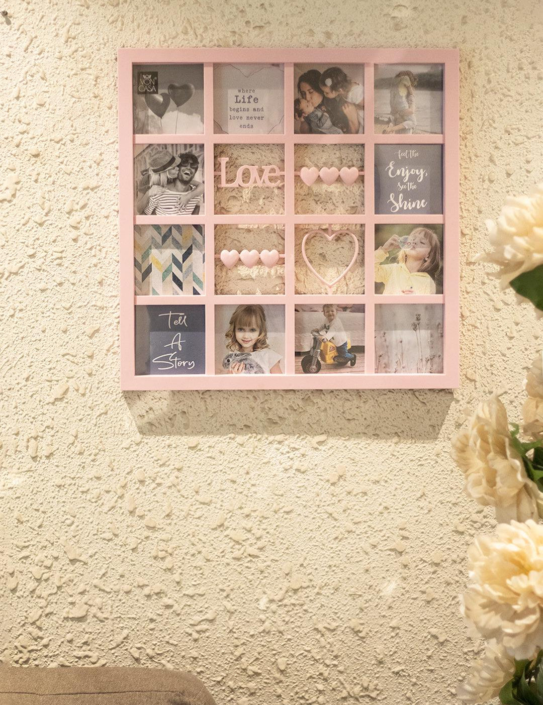 Wall Photo Frame - 16 X 16 Inch (Light Pink) - MARKET 99