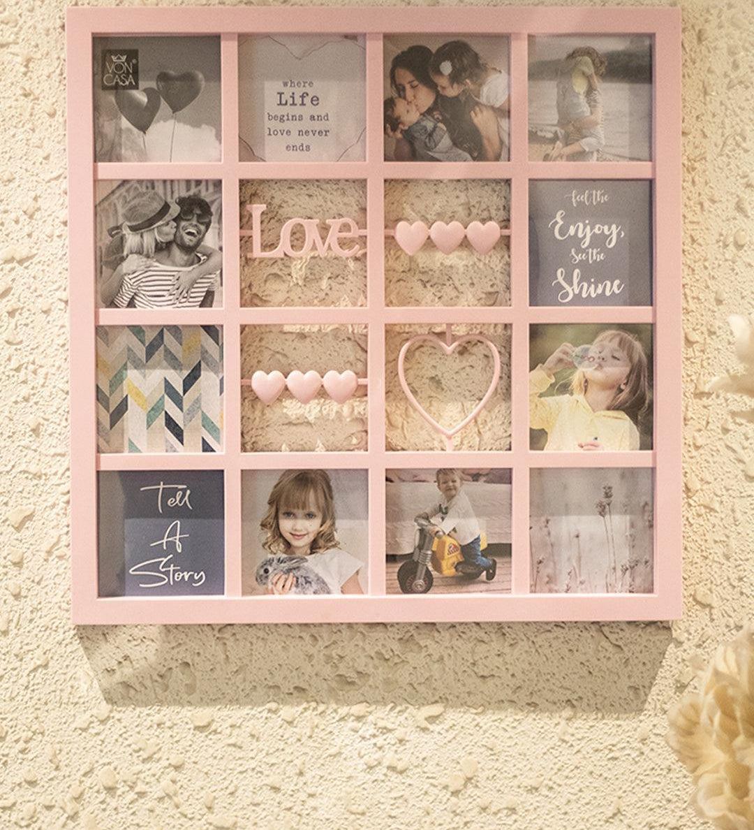 Wall Photo Frame - 16 X 16 Inch (Light Pink) - MARKET 99