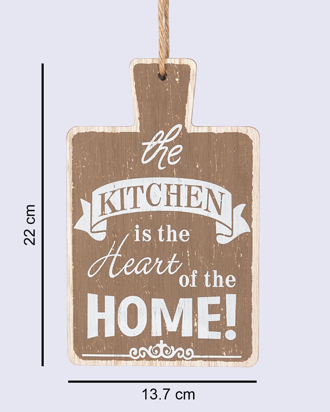Wall Plaque, for Kitchen Decor, Brown, MDF - MARKET 99