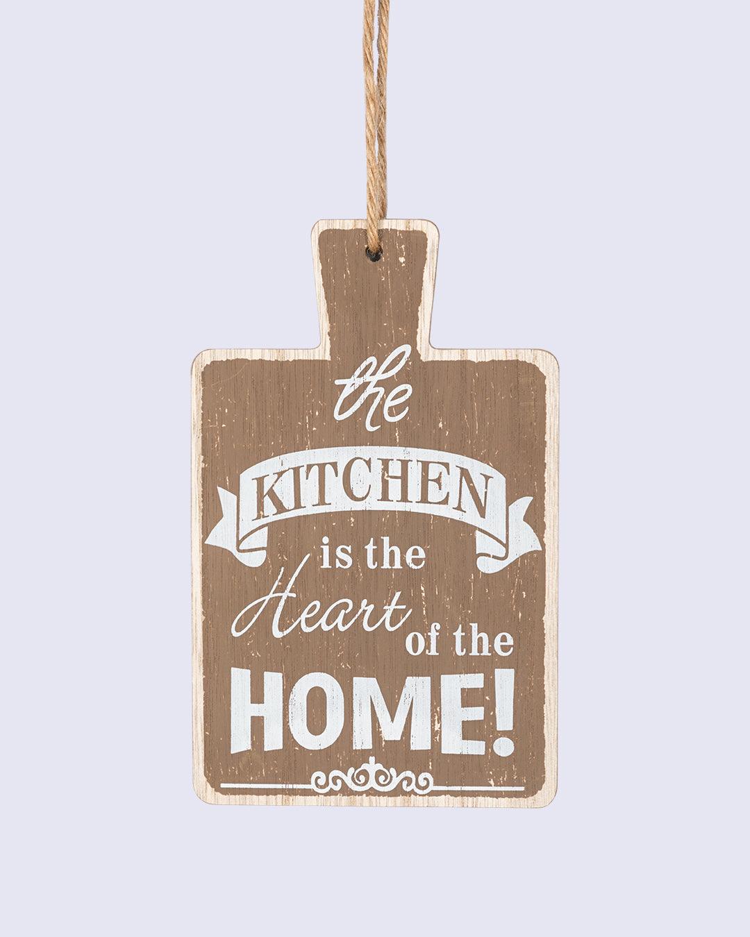 Wall Plaque, for Kitchen Decor, Brown, MDF - MARKET 99
