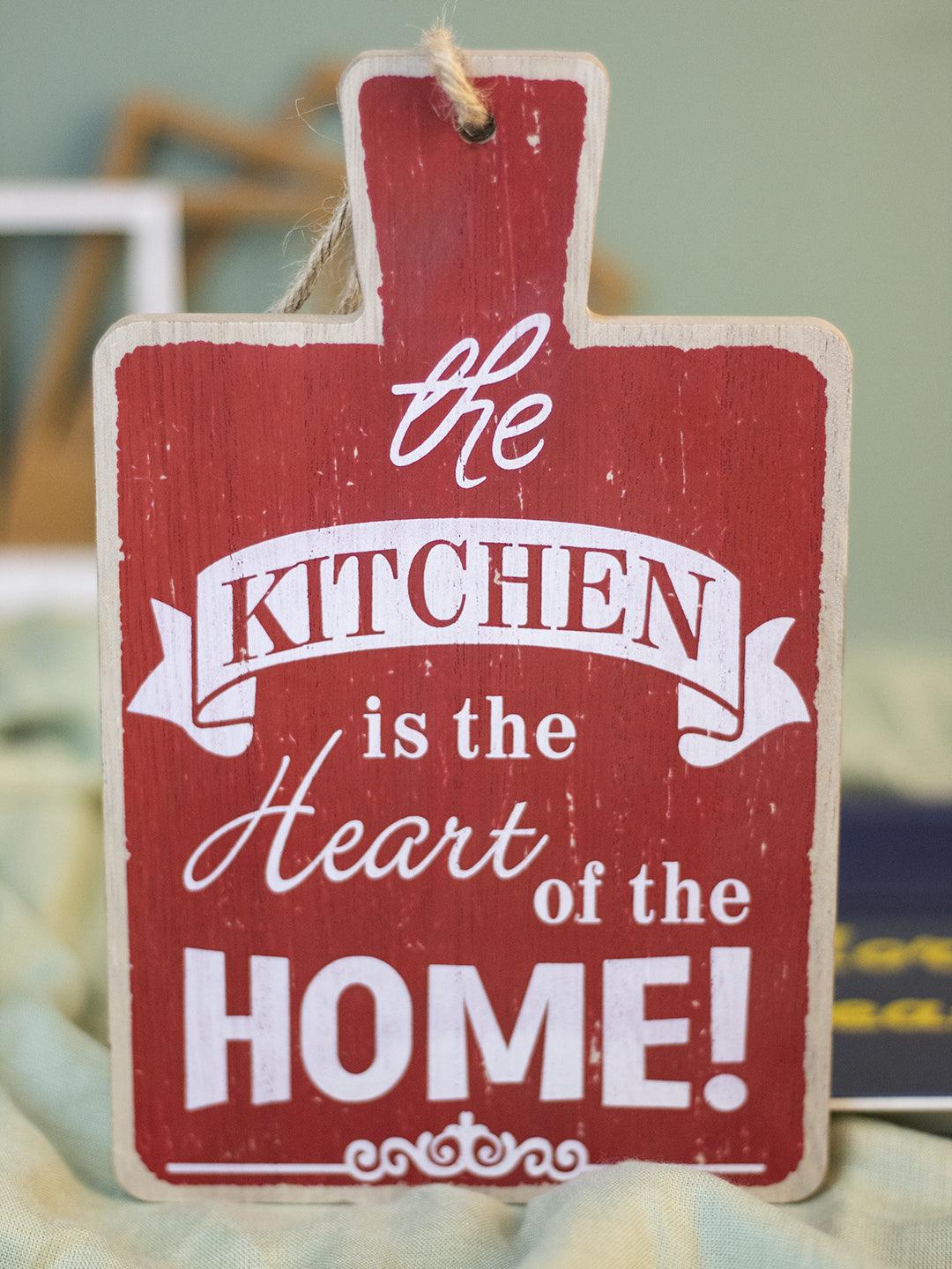 Wall Plaque, for Kitchen Decor, Red, MDF - MARKET 99