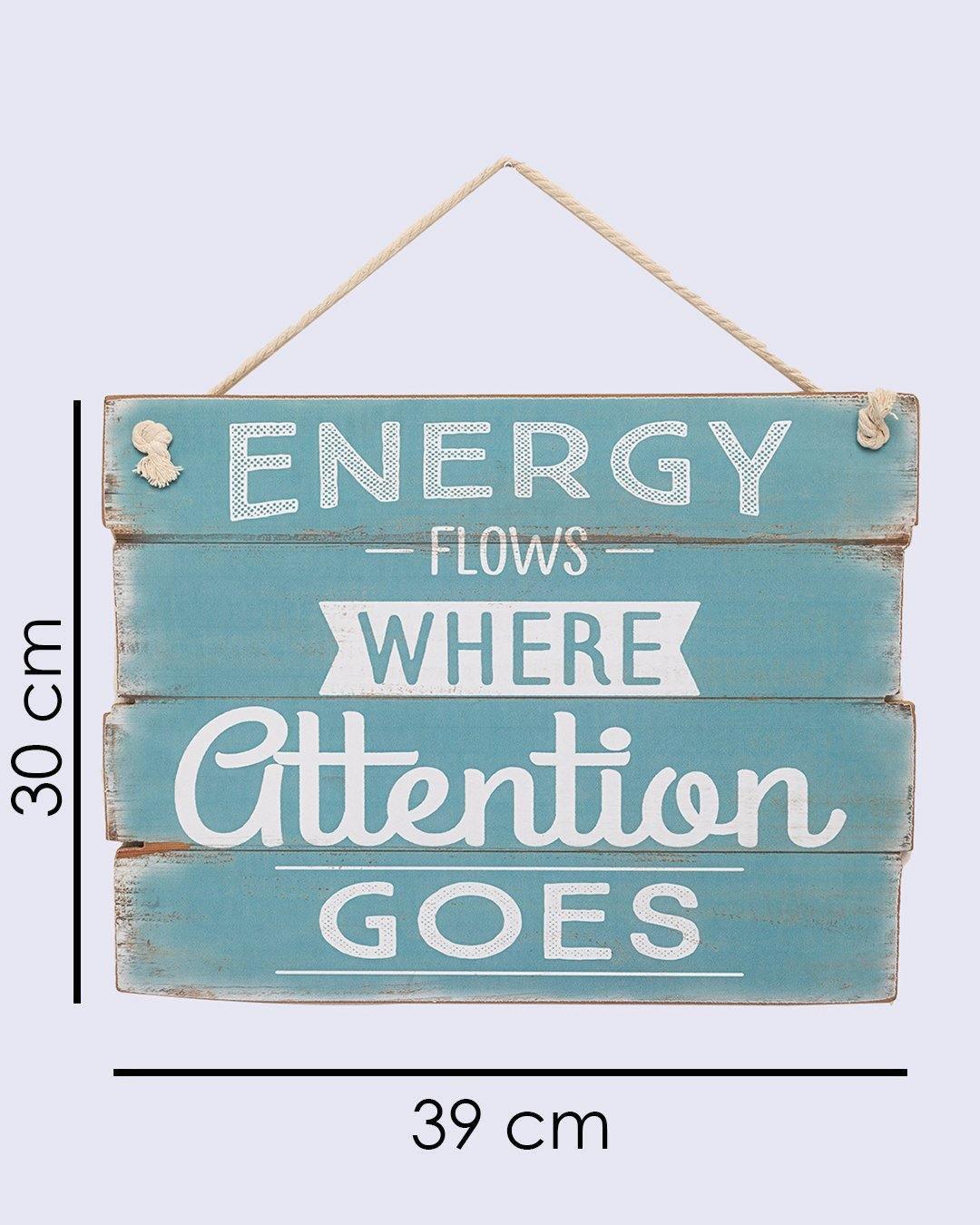 Wall Plaque, Wall Décor, Blue, MDF - MARKET 99