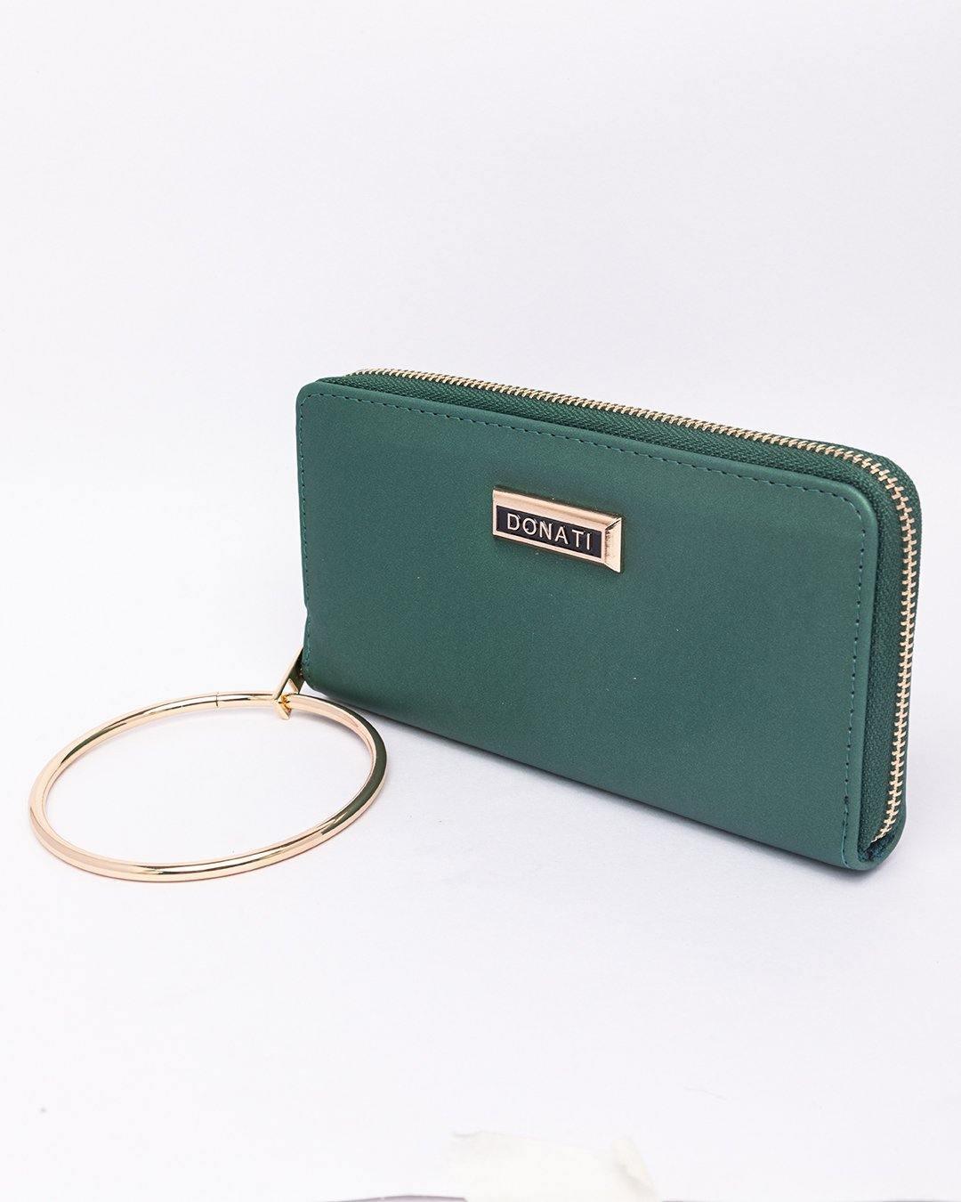 Wallet, Purse, for Women, Green, Rexine - MARKET 99