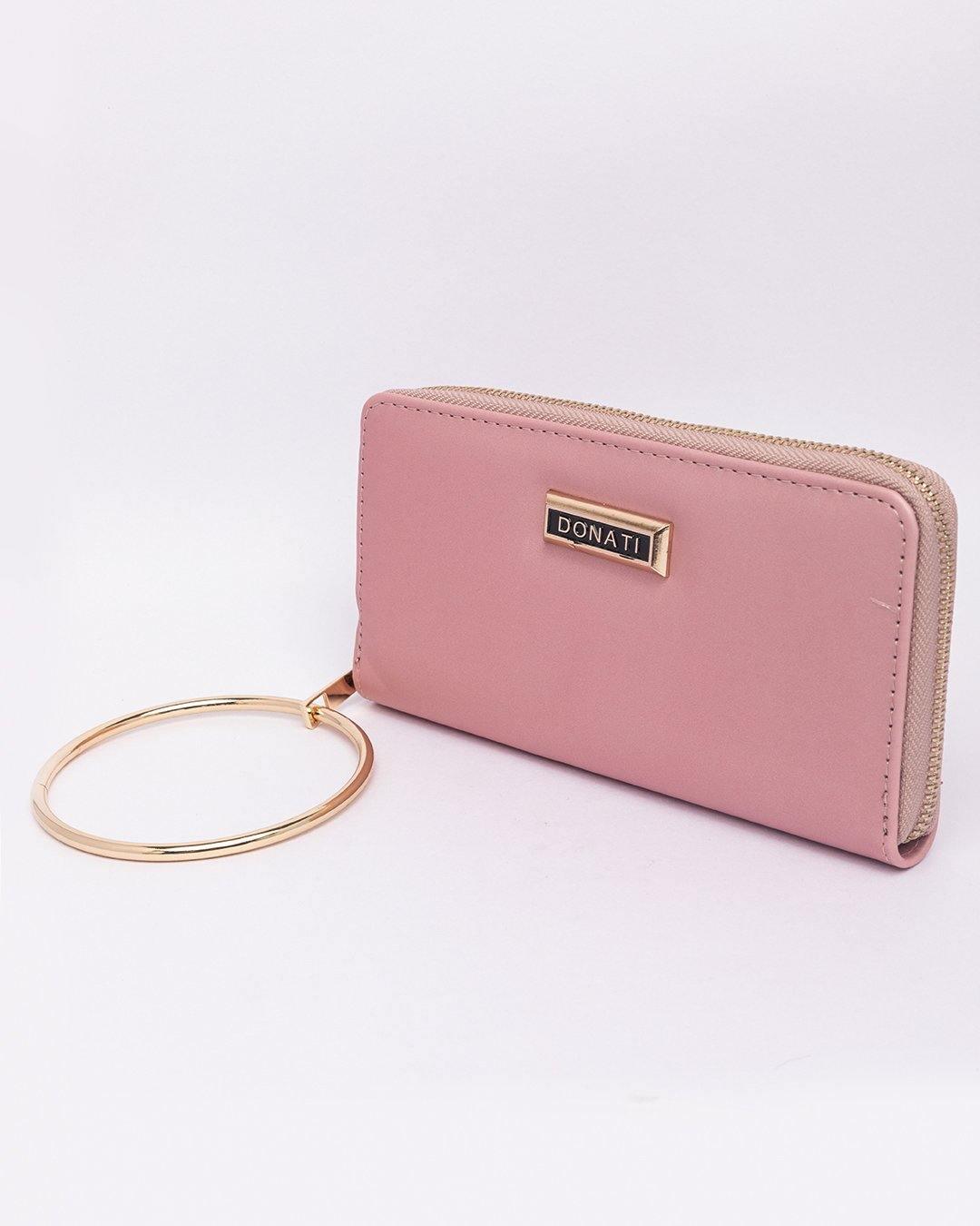 Prada Pink Saffiano Zip Around Wallet QNADVD3RPB020 | WGACA