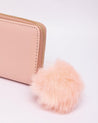 Wallet, Purse, for Women, with Pom Pom, Pink, Rexine - MARKET 99