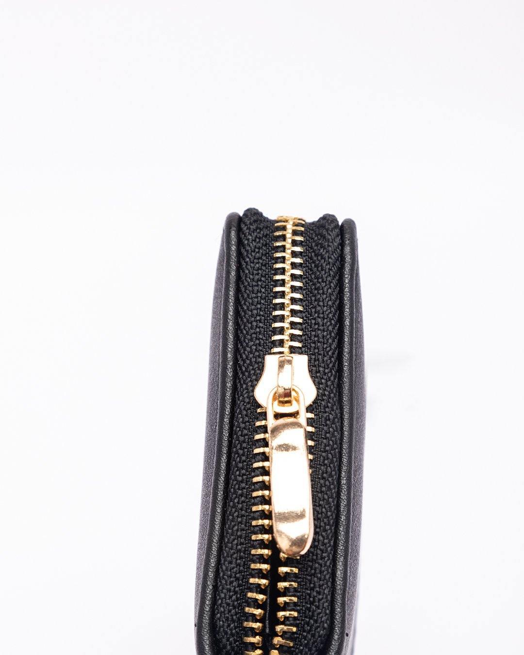 Wallet, Purse, Glitter Design, for Women, Black, Rexine - MARKET 99