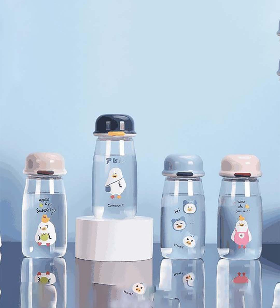 Water Bottle, Black, Plastic, 380 mL - MARKET 99