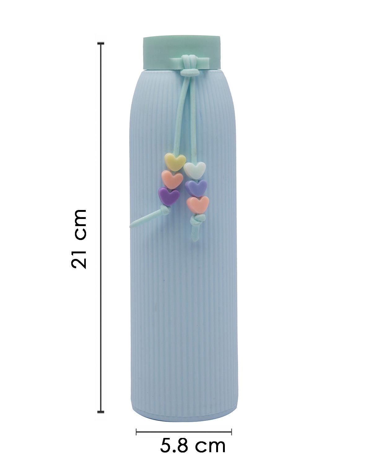 Water Bottle, for Home, Office, School, or Gym, Blue, Plastic & Glass, 310 mL - MARKET 99