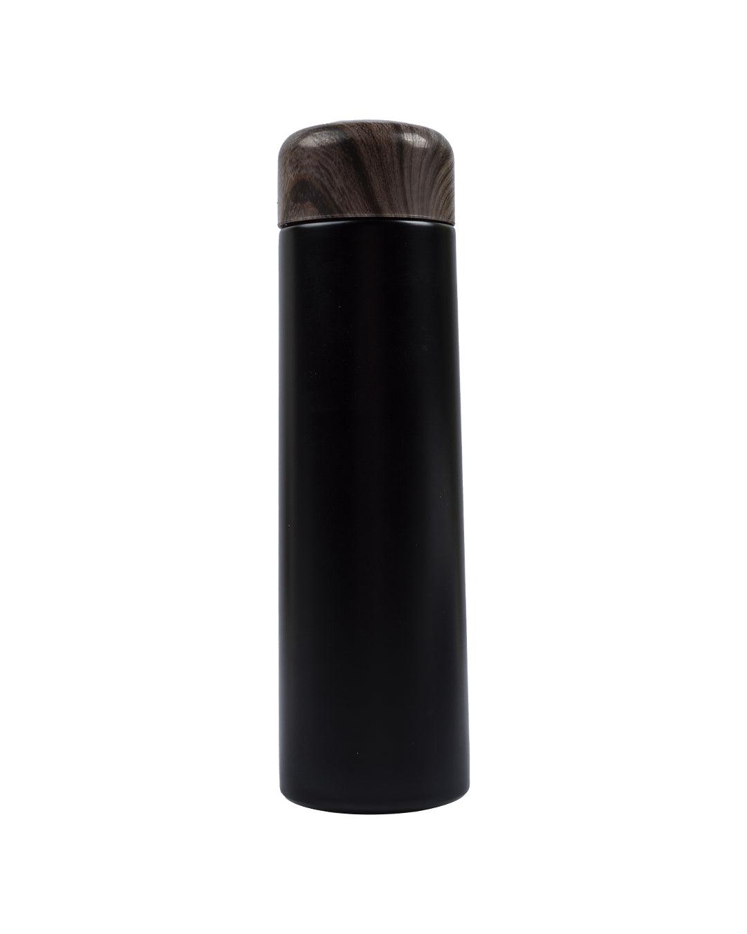 Water Bottle, Temperature Retention, Black, Stainless Steel, 250ML - MARKET 99