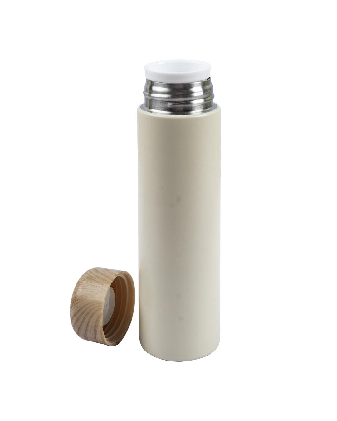 Water Bottle, Temperature Retention, Ivory, Stainless Steel, 250 mL - MARKET 99