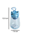 Water Bottle with Cat Shaped Cap, Sky Blue, Plastic, 350 mL - MARKET 99