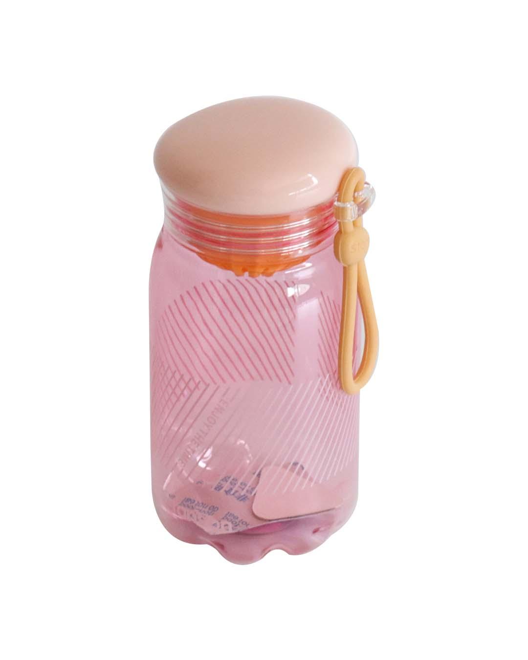 Water Bottle with Lid, Peach, Plastic, 350 mL - MARKET 99