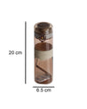 Water Bottle with Push Button Cap & Rubber Grip, Coffee Brown, Plastic, 540 mL - MARKET 99