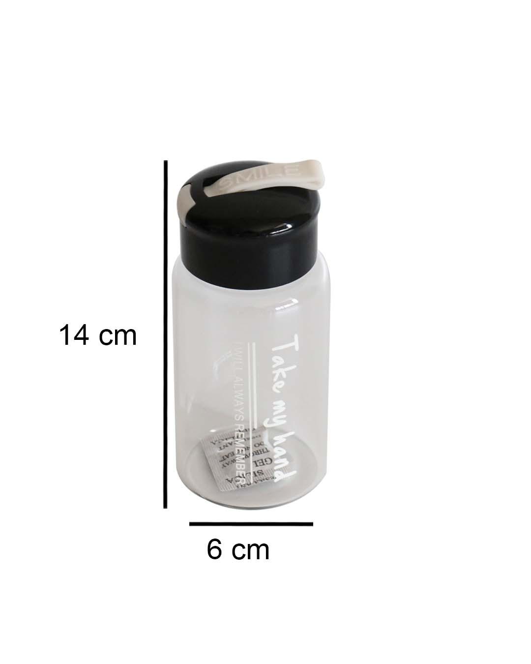 Water Bottle with Spout, Black, Glass, 320 mL - MARKET 99