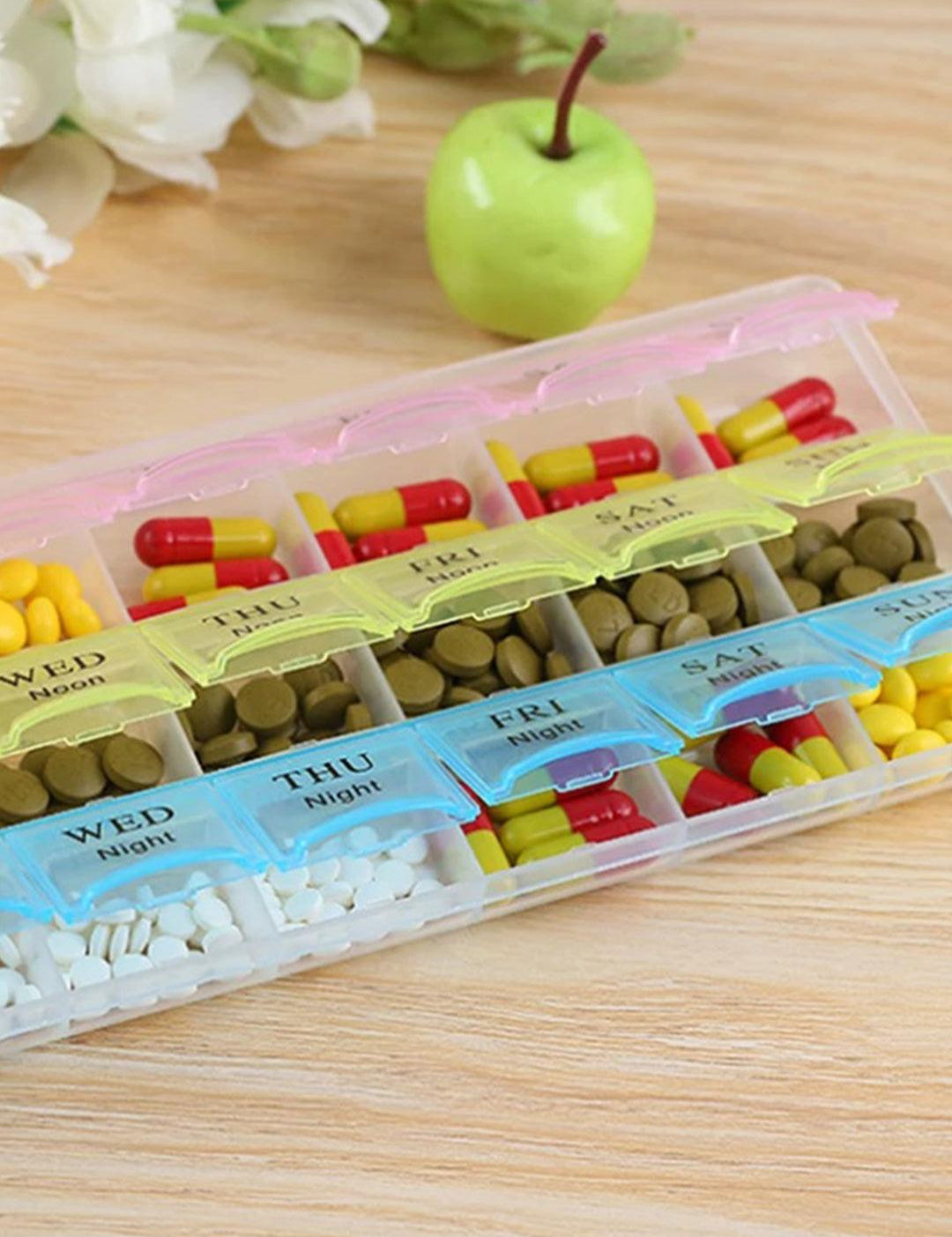 Weekly Pill Box, Multicolour, Plastic - MARKET 99