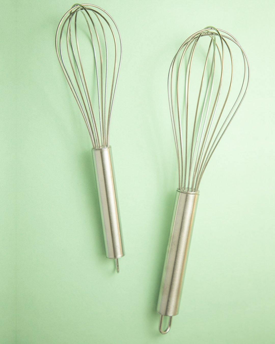 Whisk, Silver, Stainless Steel, Set of 2 - MARKET 99