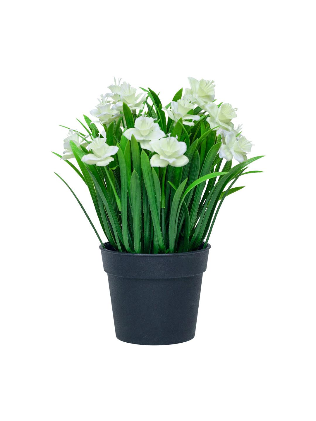 White Artificial Flower With Pot - MARKET 99