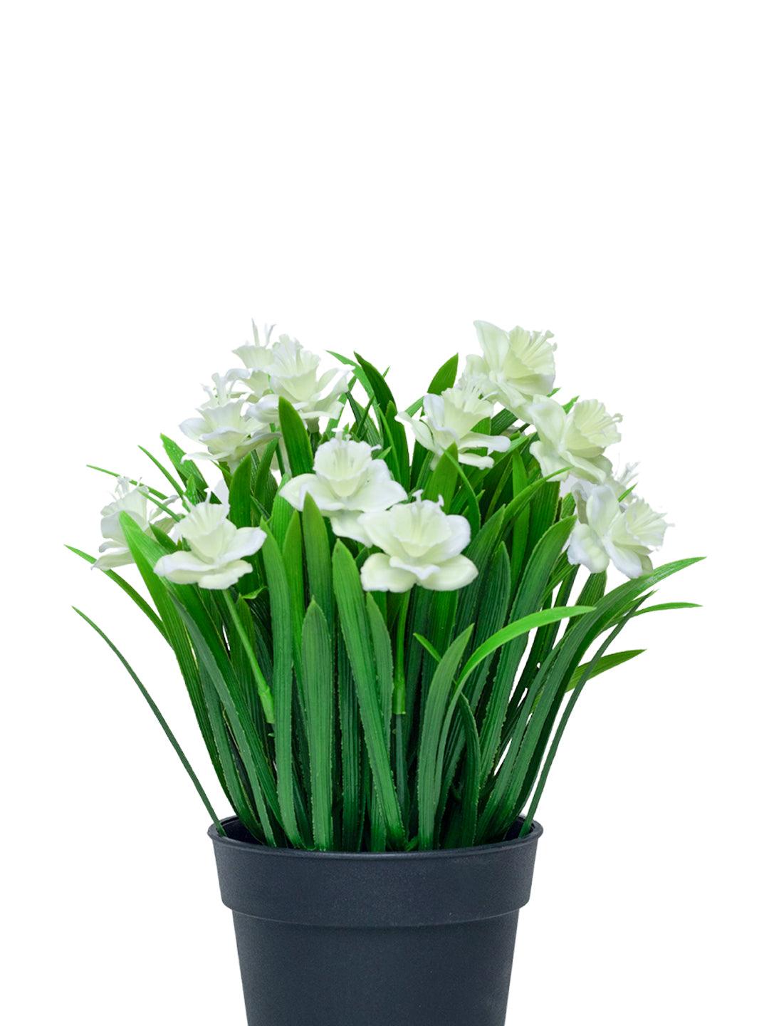 White Artificial Flower With Pot - MARKET 99