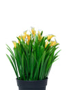 White Artificial Flower With Pot - MARKET 99